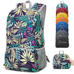 ZOMAKE 35L Lichtgewicht Opvouwbare Rugzak - Opvouwbare Rugzak Opvouwbare Rugzak, Packable Backpcks Wandelen Rugzakken Reizen Dagrugzak Waterbestendig Voor Mannen Vrouwen Outdoor Wandelen, Bladeren, M