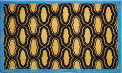 Grund Retro Alfombra de Baño, Poliacrílico Supersoft, Amarillo, 60x100 cm