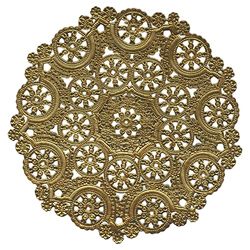 Royal Lace B26511 Lot de 8 napperons Ronds en Aluminium Doré 25,4 cm