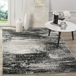 Safavieh Tapis Moderne pour Salon, Salle à Manger, Chambre à Coucher - Adirondack Collection, Tapis à Poil Court, Argent et Multi, 183 x 274 cm