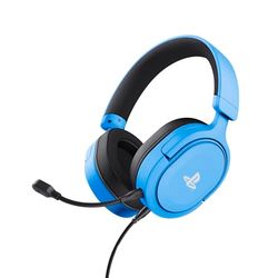 Trust GXT 498B Forta Gaming Headset Gelicentieerd voor PlayStation 5, Over-Ear Koptelefoon met Afneembare Microfoon voor PS4 en PS5, 50mm Drivers, Verstelbare Hoofdband, 3.5mm Kabel van 1.2m, Blauw