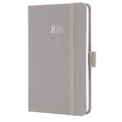 SIGEL J6402 Wochenkalender Jolie 2026, ca. A6, hellgrau: Agenda Jolie, Feel, Pearl Grey, Hardcover