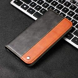 Carcasa de telefono Business Funda de Cuero con Solapa Horizontal y Costuras de Color sólido for Galaxy A70, con Soporte y Ranuras for Tarjetas y Billetera y cordón (Gris) (Color : Marrón)