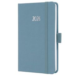 SIGEL J6400 Wochenkalender Jolie 2026, ca. A6, blau: Agenda Jolie, Feel, Powder Blue, Hardcover