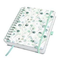 SIGEL JN656 Spiral-Notizbuch Jolie, ca. A5, blanko, hellgrün, mintgrün, weiß: Notebook Jolie, Inspire, Eucalyptus Day, Hardcover