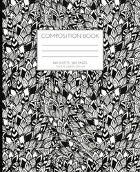 Modern Design Composition Notebook, College Ruled Paper (100 Sheets) 7 1/2" x 9 1/4"