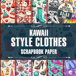 Kawaii Style Clothes Scrapbook Paper: 36 Cute Kawaii Designs For Crafting, Junk Journaling, Decoupage, Card Making, And Mixed Media