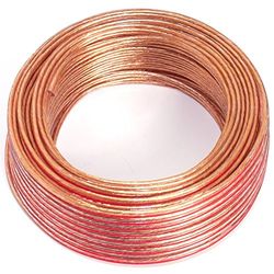 Luidsprekerkabel 2x0,50mm2-25m - transparant - CCA - audiokabel - luidsprekerkabel