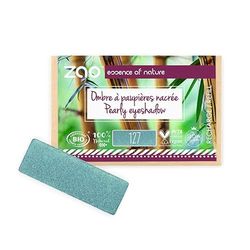 ZAO essence of nature - Recharge Ombre à paupières rectangle Nacrée 127 Bleu paon - 1,3 gr