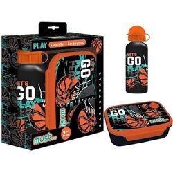 DIAKAKIS Set borraccia in alluminio 500 ml e sandwichera 800 ml Basketball di Must