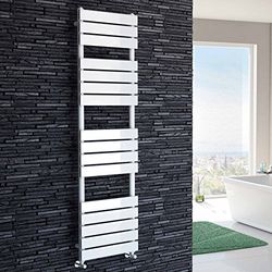 iBathUK | 1600 x 450 White Flat Panel Heated Towel Rail Bathroom Radiator