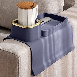 Elimiko Bandeja para portavasos de sofá, Silicona antiderrames y Antideslizante, Soporte para Tazas, Mando a Distancia Fuerte y Pesado, Aperitivos, teléfono Celular, Auriculares, Regalo para mamá,