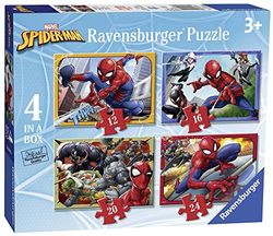 Ravensburger - Puzzle Marvel: Spiderman, Puzzle 3 Años o Más, Puzles Niños 3 Años, Rompecabezas Niños, Regalo Niño 3 Años, Ravensburger Puzzle, 4 puzzles infantiles 3 años