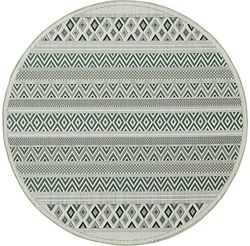 Mia's Teppiche Martina intérieur et extérieur Tapis Vert - Design 2-160 cm Rond
