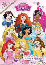 Disney Princess Póster metálico de 50 x 70 cm con Texto en inglés I Am a Princess, 70 x 50 x 0,02 cm