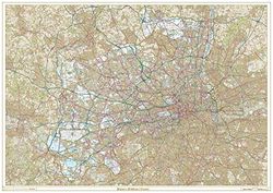 Historic Middlesex County Map-Plastic Coated