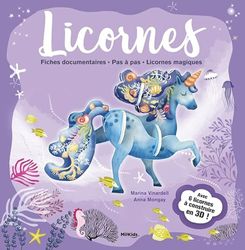 Licornes - Kit de Construction 3D - Fiches documentaires - Pas à pas - licornes magiques: Fiches documentaire, pas à pas, licornes magiques. Avec 6 licornes à construire en 3D