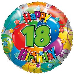 Karaloon f81018p palloncino Happy Birthday numero 18