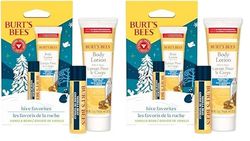 Burt's Bees Gift Set for Lip & Body, Vanilla Bean Lip Balm & Mini Milk & Honey Body Lotion, Hive Favorite Limited Edition (Pack of 2)