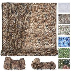 Sposuit - Red de Camuflaje Desierto, 304 x 609 cm, Tejido Oxford, excedente Militar, para caché de Caza, Decoraciones de Fiesta, Accesorios de Fiesta