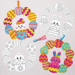 Baker Ross Coronas de Pascua para Colorear - Actividad de manualidades infantiles de Pascua para crear y exhibir (Paquete de 8)