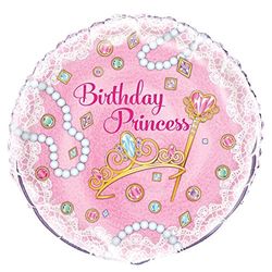 Partyaccessoires, prinsessenmotief, roze Folieballon 18" roze