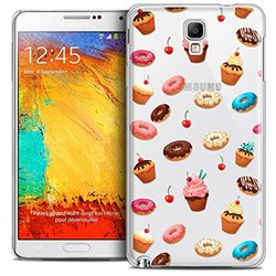 Caseink - fodral för Samsung Galaxy Note 3 Neo/Lite [Crystal HD Collection Foodie Design Donuts - hårt - ultratunt - tryckt i Frankrike]