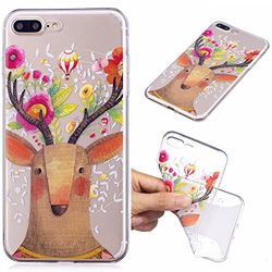 Janeqi Etui na Apple iPhone 7 Plus/8 Plus (5,5 cala) - Miękkie TPU Przezroczyste Wysokie Etui ochronne do Apple iPhone 7 Plus/8 Plus (5,5") [HCTP9/kwiat jeleń]