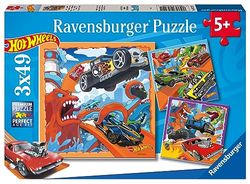 Ravensburger - Puzzle How Wheels, Colección 3 x 49, 3 Puzzle de 49 Piezas, Puzzle para Niños, Edad Recomendada 5+ Años