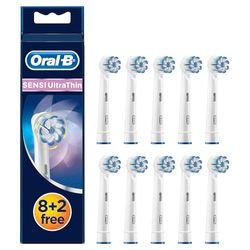 Oral-B Sensi Ultrathin Opzetborstel, 8+2 stuks