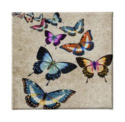 Stampa su Tela Butterfly, Multicolore, L60xP3xA60 cm