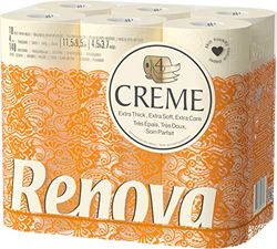 Renova Papel Higiénico Creme - 18 Rollos