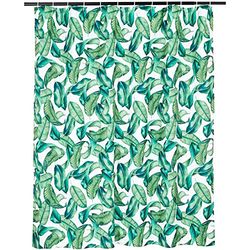 Amazon Basics - Tenda da doccia, 100% poliestere, 72" X 72", Palma Tropicale
