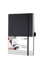 SIGEL CO109 Cuaderno premium con lineatura dot, A5, tapa dura, negro - Conceptum
