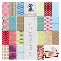 Ursus 70830099 - Scrapbook paper Block Edition 4, ca. 30,5 x 30,5 cm, 44 vellen gesorteerd in 44 motieven