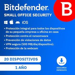 Bitdefender Small Office Security | 10 dispositivos | 1 año | PC/Mac/Móvil | Código de activación enviado por email