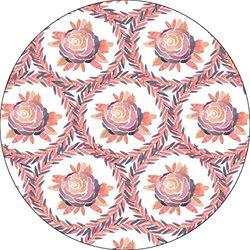 Bonateks, Ronde digitaal bedrukte muismat, antislip onderkant, voor kantoor en thuis, diameter: 22 cm