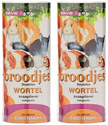 ESVE Friandise pour Petits Animaux Wo Bo Pain Rongeurs Carotte - Lot de 2