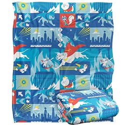 DC LEAGUE OF SUPER PETS Silky Touch Super Soft Throw Blanket 152 x 127 cm