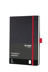 SIGEL CO663 Notizbuch Conceptum, ca. A5, liniert, schwarz, rot: Notebook Conceptum, Red Edition, Hardcover