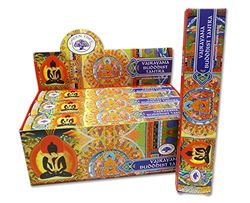 Find Something Different Trovare Qualcosa di Diverso Colore: Verde Albero Vajrayana Buddista Tantra incenso Box, bambù, Multicolore, Confezione da 12