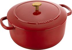 BALLARINI Bellamonte Cocotte, rustidera, olla de cocción hierro colado esmaltado, redonda, 24 cm, 4 l, rojo