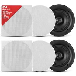 Pyle Altifalantes, parede, teto, 2 vias, estéreo, 8", 40 Hz-20 kHz, 250 V