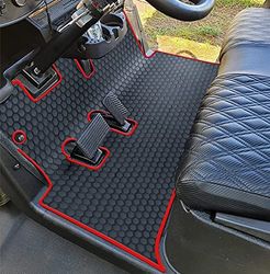 Matericuo Copertura completa su misura per EZGO RXV (2008+) e 2Five (2009+) Golf Cart Floor Liner Mat Rosso 2008 2009 2010 2011 2012 2013 2014 2015 2016 2017 2018 2019 2019 2019 020 20 021 2022