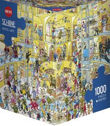 Heye HY29927 Puzzles Triangular 1000 PC-Schone Hotel Life, Silver