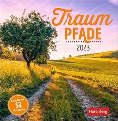 Traumpfade 2023 Postcard Calendar Weekly Calendar with 53 Postcards