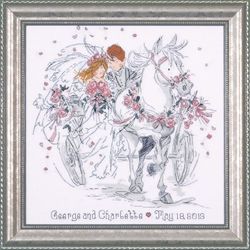 Tobin Design Works Wedding Carriage Cross Stitch Kit, Multi-Colour
