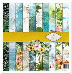 ITD Collection - Scrapbooking Packaging 12 x 12 Inches, Cardboard Decor Paper 310 x 320 mm (Tropical Dreams -SLS-010)