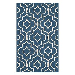 Safavieh "Ariel" texturerat område matta 91 X 152 cm Navy Blue/Ivory
