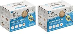 Dehner Natura Premium Bola de Masa sin Red, alimento para Aves Silvestres Durante Todo el año, Rico en proteínas y energético, alimento para Aves Silvestres, 30 Unidades de 90 g (2,7 kg), cartón de